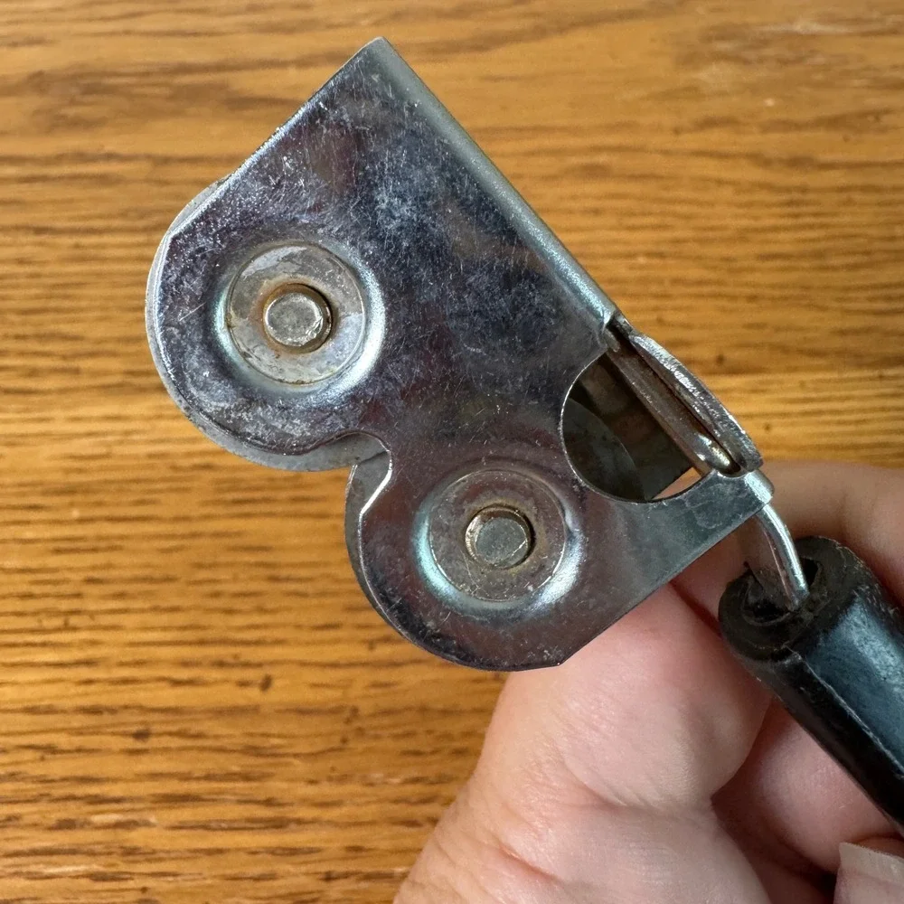 Vintage EKCO USA Knife Sharpener Black Plastic‎ Handle Kitchen Tool